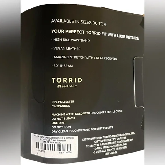 NWT Torrid  Signature Waist Faux Leather Slim Boot Legging | 18/20 - Picture 8 of 9